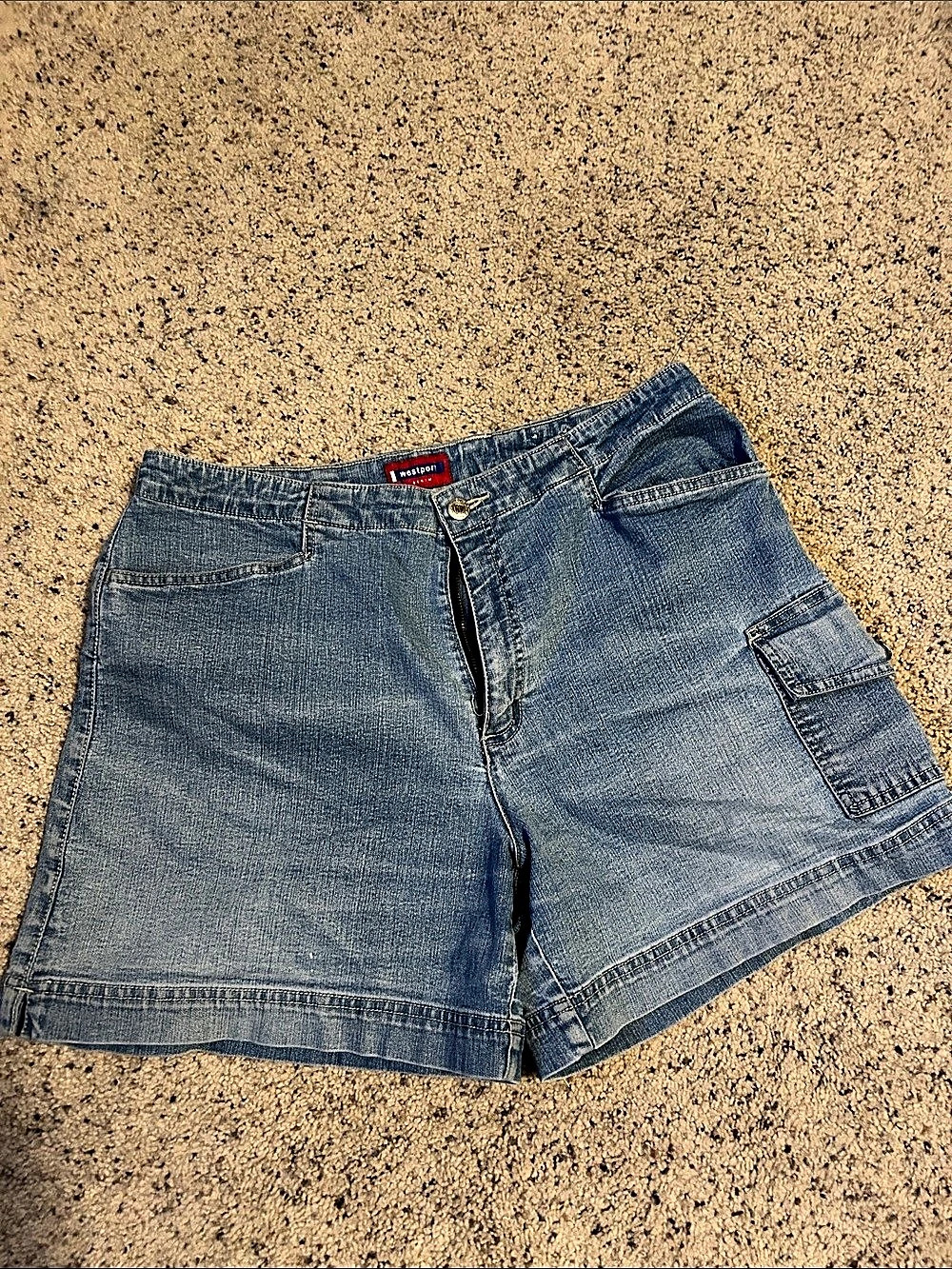 Westport Cargo Denim Shorts Size 14
